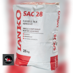 چسب کاشی پودری پرسلان طوسی لانکو Lanko SAC28 کیسه 25 کیلوگرم
